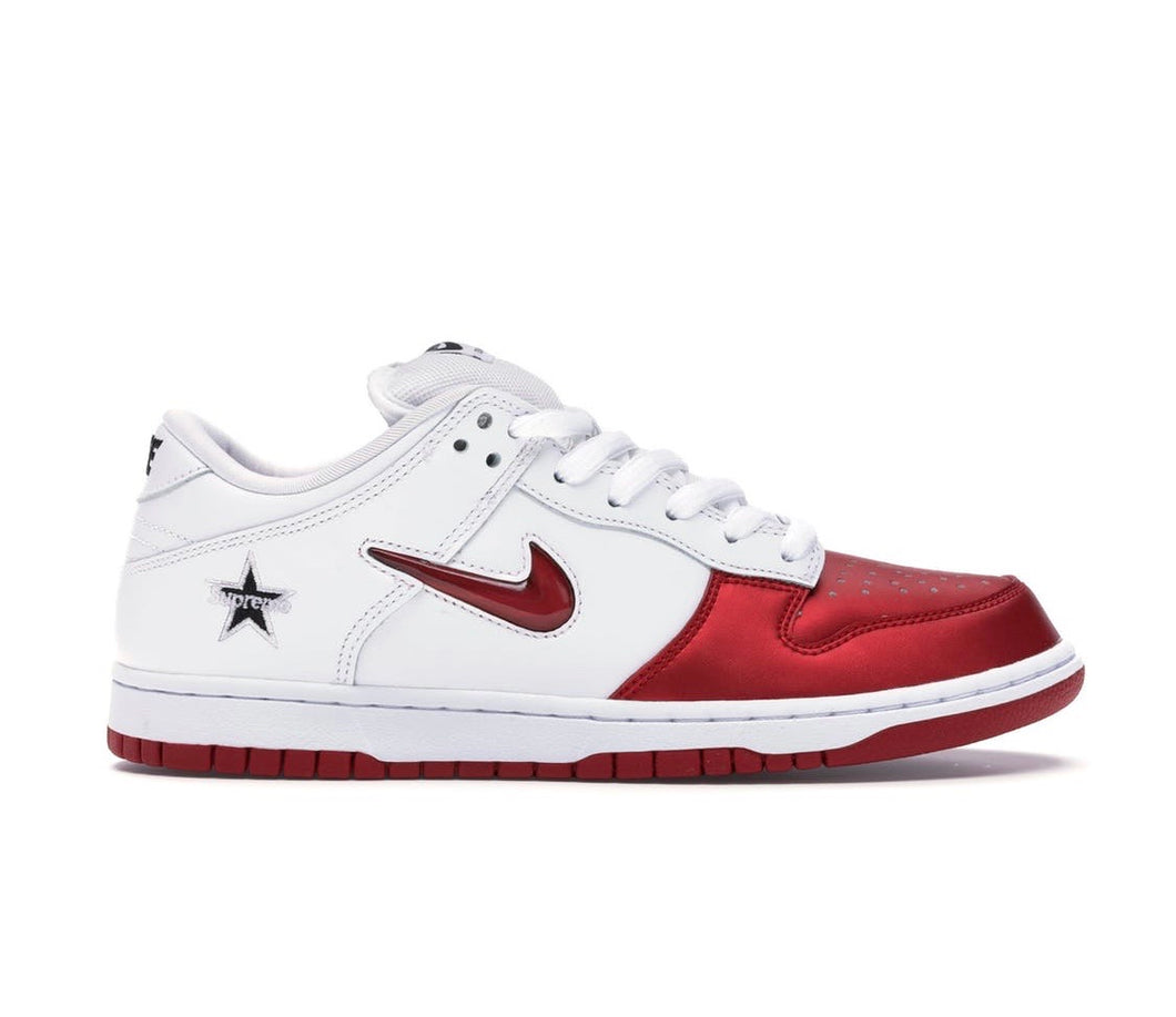 Nike SB Dunk Low Supreme Jewel Swoosh Red